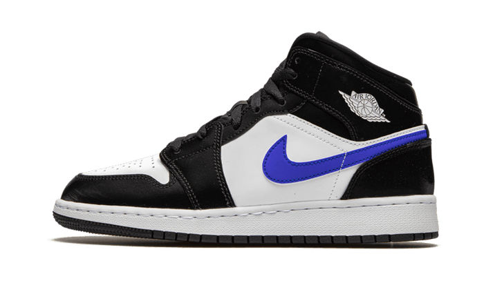 Nike Air Jordan 1 Mid Black Racer Blue White (GS)-sneakers-Air Jordan-pikastore.cz