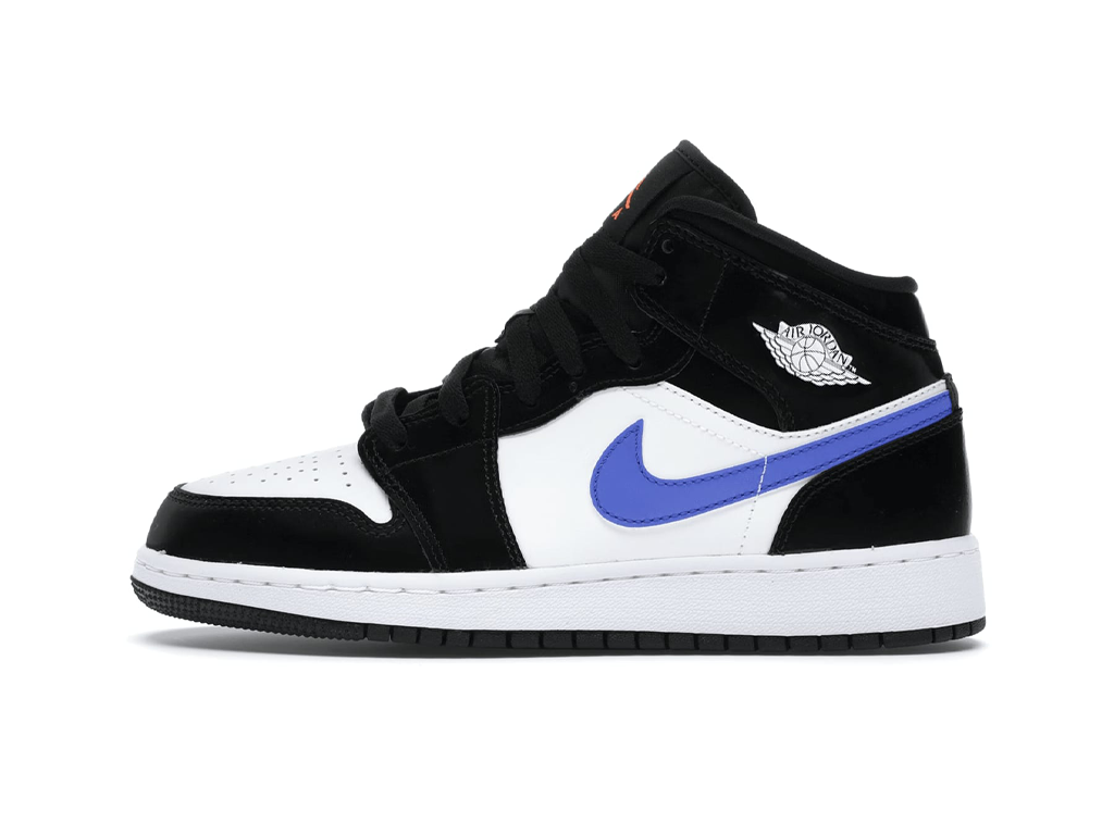 Nike Jordan 1 Mid Black Racer Blue White (GS)-sneakers-Air Jordan-pikastore.cz