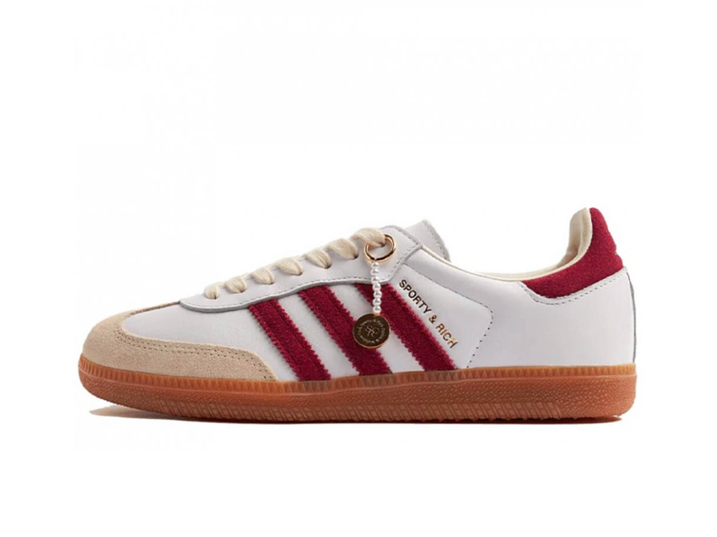 Adidas Samba Sporty & Rich White Collegiate Burgundy-sneakers-Adidas-pikastore.cz