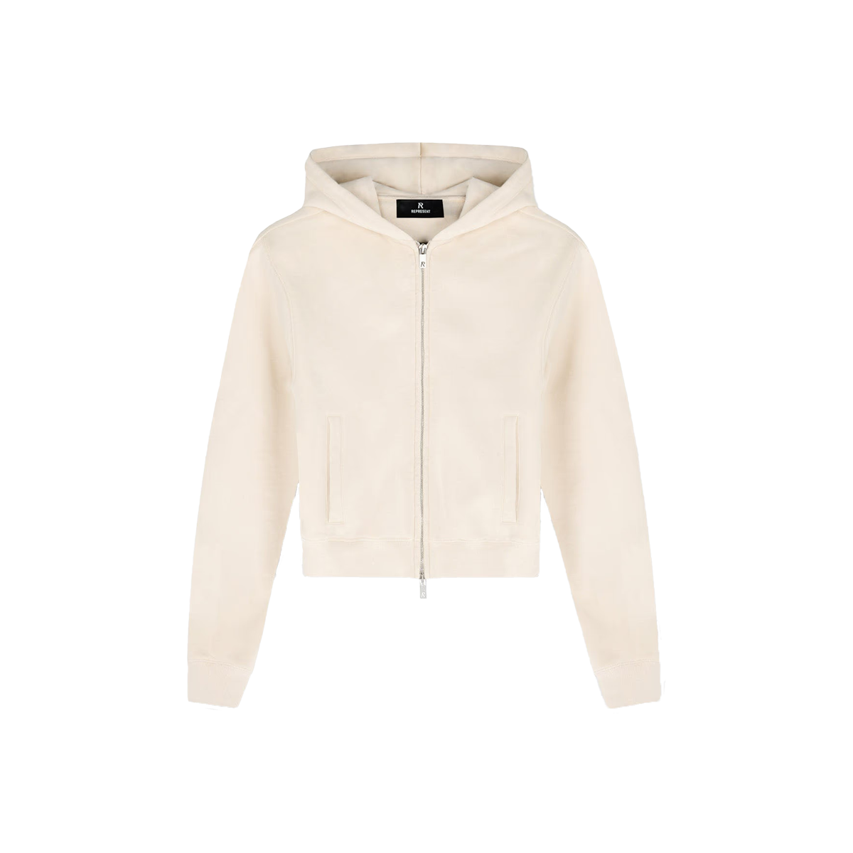 Represent WMNS Owners Club Slim Zip Hoodie Oat Milk-Represent-pikastore.cz