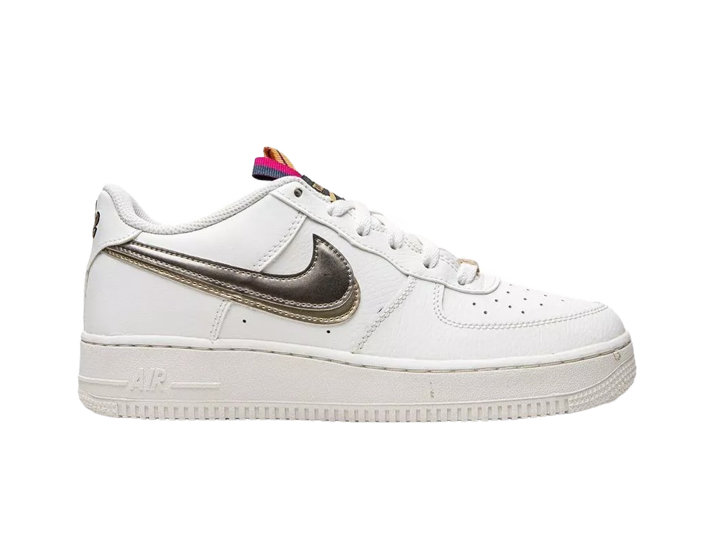 Nike Air Force 1 LV8 Double Swoosh Silver Gold (GS)-sneakers-Nike-pikastore.cz
