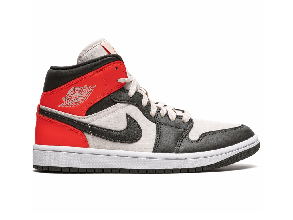 Nike Jordan 1 Mid Newsprint Light Orewood Brown (Women's)-sneakers-Air Jordan-pikastore.cz