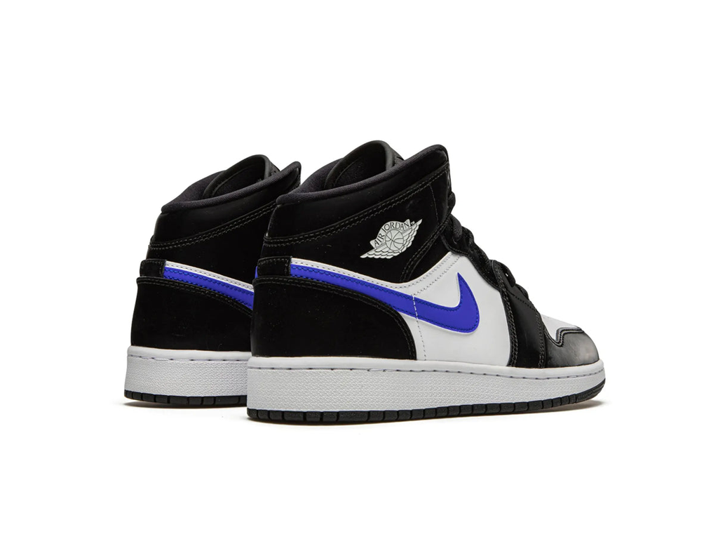 Nike Jordan 1 Mid Black Racer Blue White (GS)-sneakers-Air Jordan-pikastore.cz