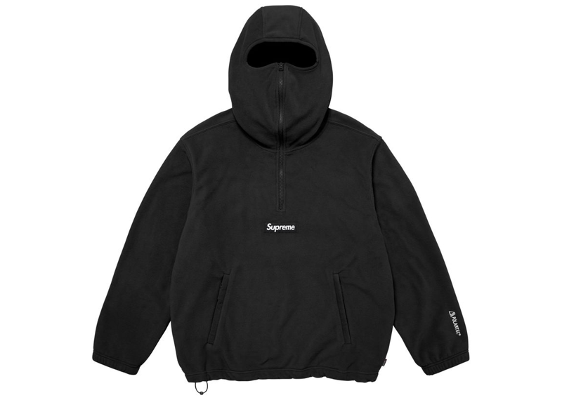 Supreme Polartec Face Mask Half Zip Hooded Sweatshirt Black
