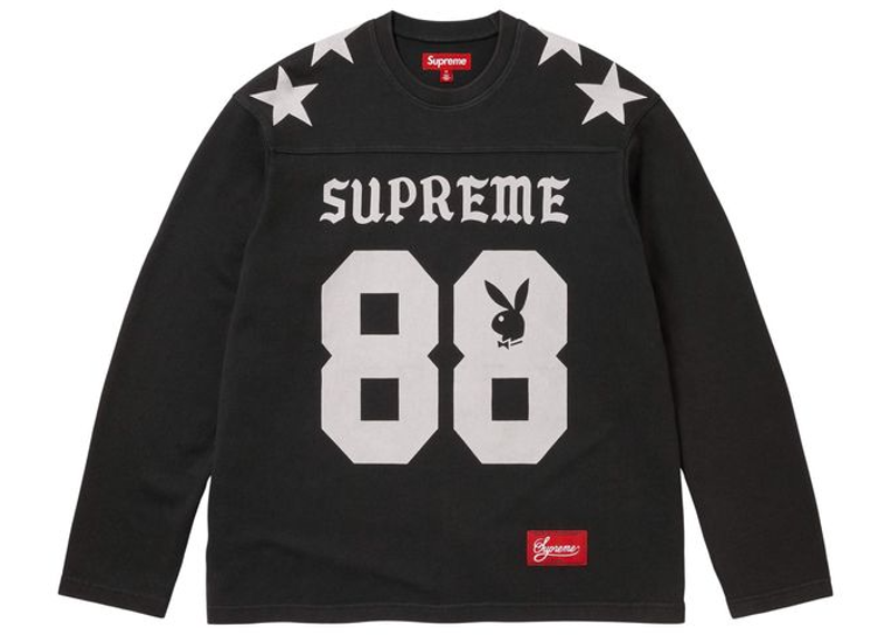 Supreme Playboy L/S Football Top Black-Supreme-pikastore.cz