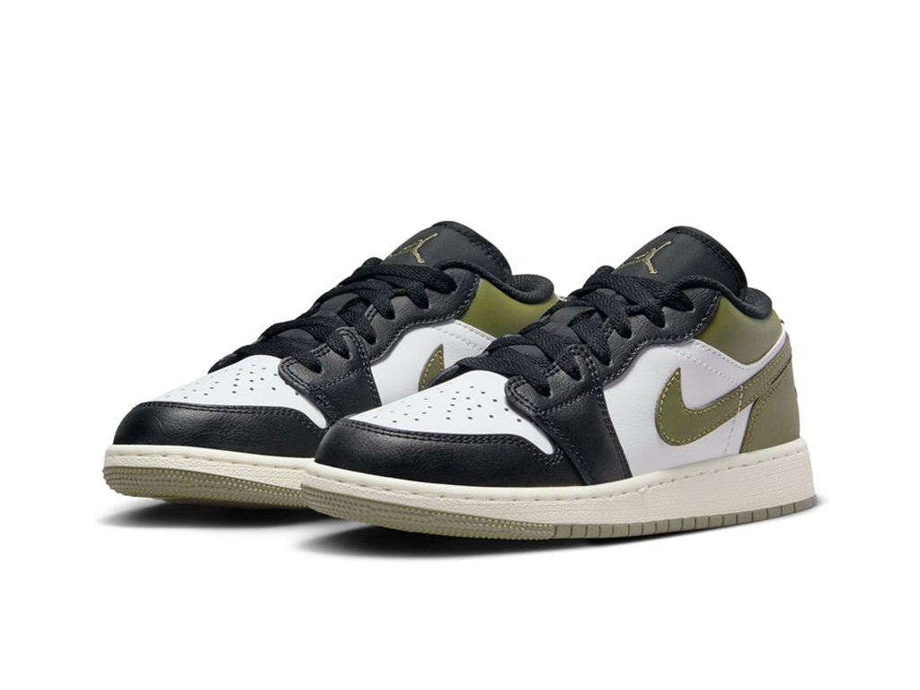 Nike Air Jordan 1 Low GS Black Toe Medium Olive-Air Jordan-pikastore.cz
