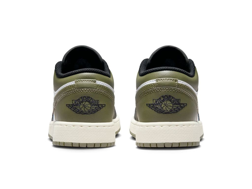 Nike Air Jordan 1 Low GS Black Toe Medium Olive-Air Jordan-pikastore.cz