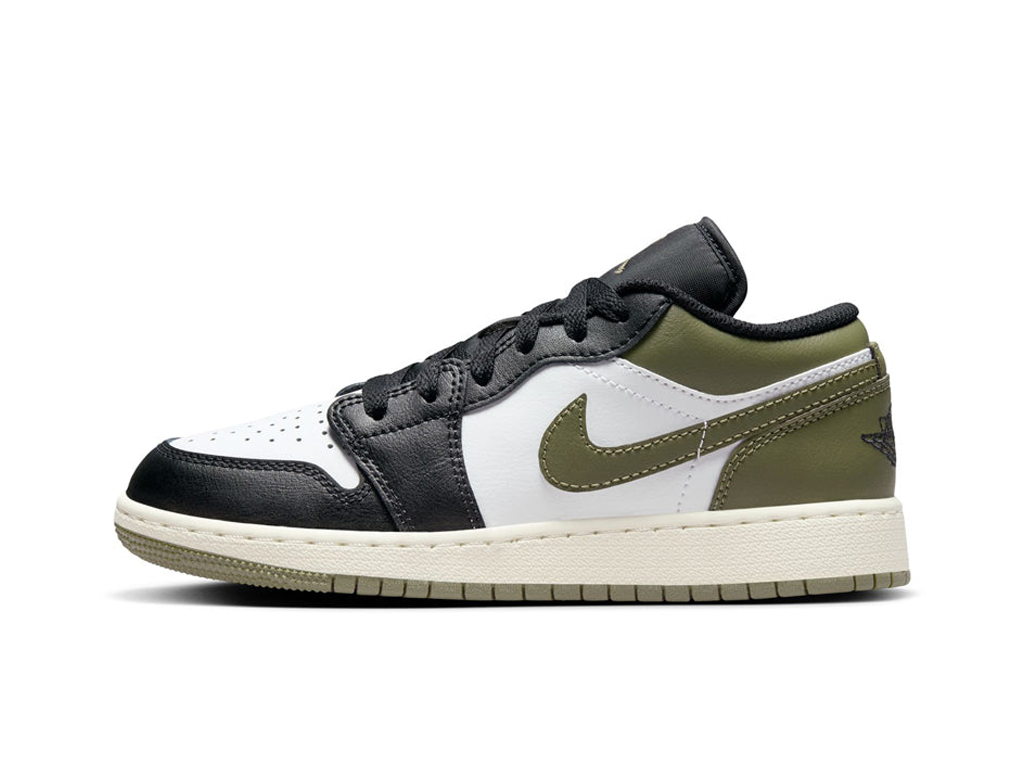 Nike Air Jordan 1 Low GS Black Toe Medium Olive-Air Jordan-pikastore.cz