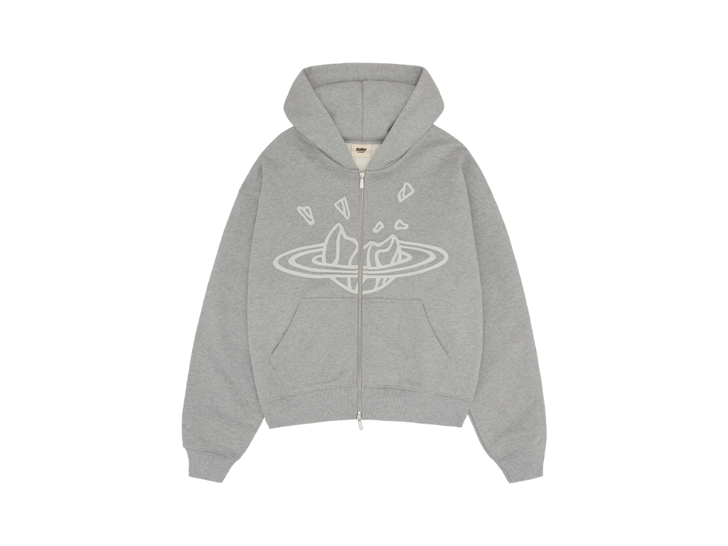 Broken Planet Zip Up Hoodie Heather Grey-Broken Planet-pikastore.cz