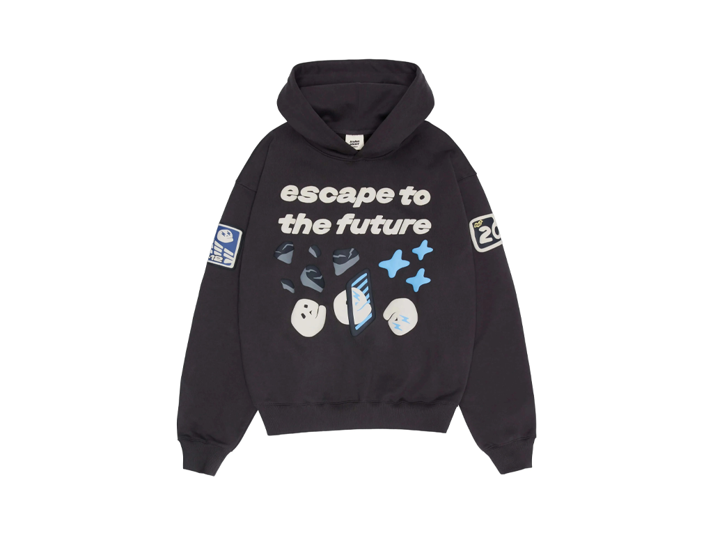 Broken Planet Escape To The Future Hoodie Soot Black-Broken Planet-pikastore.cz