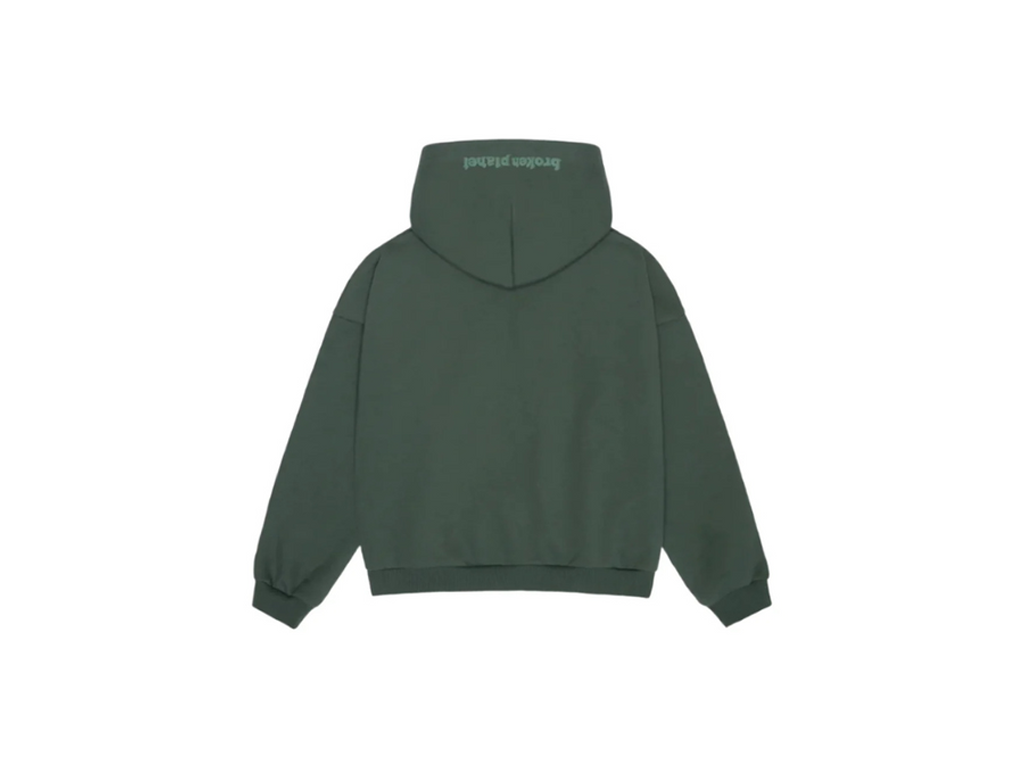 Broken Planet Zip Up Hoodie Emerald Green-Broken Planet-pikastore.cz