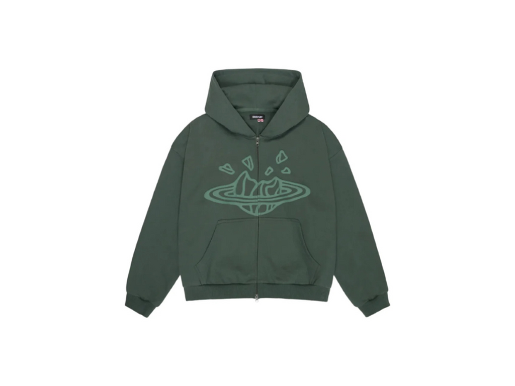 Broken Planet Zip Up Hoodie Emerald Green-Broken Planet-pikastore.cz