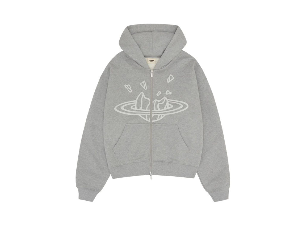 Broken Planet Zip Up Hoodie Heather Grey-Broken Planet-pikastore.cz
