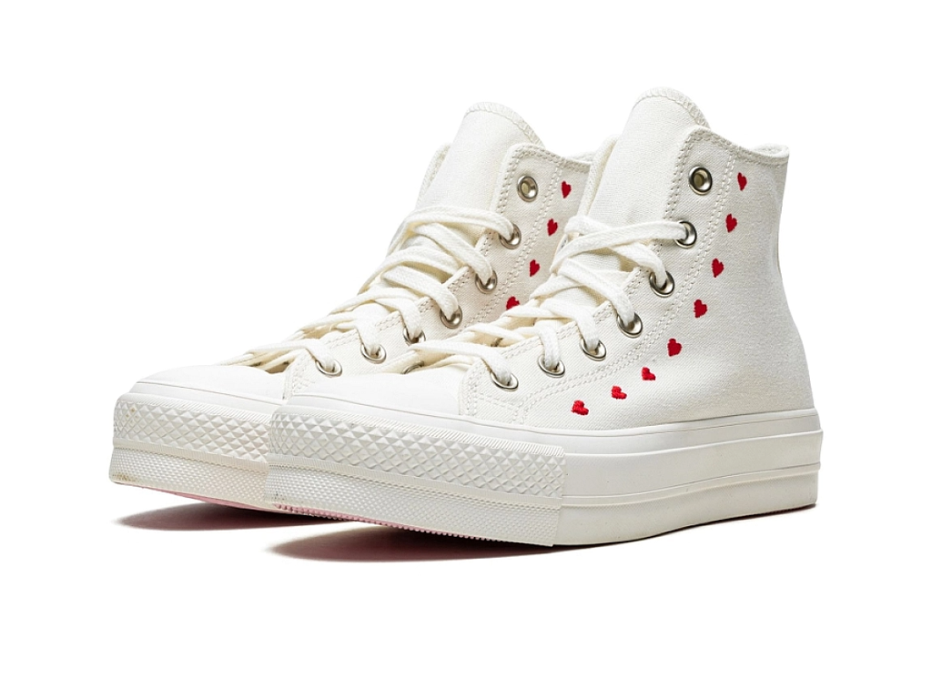 Converse Wmns Chuck Taylor All Star Lift Platform High Embroidered Hearts - White-Converse-pikastore.cz