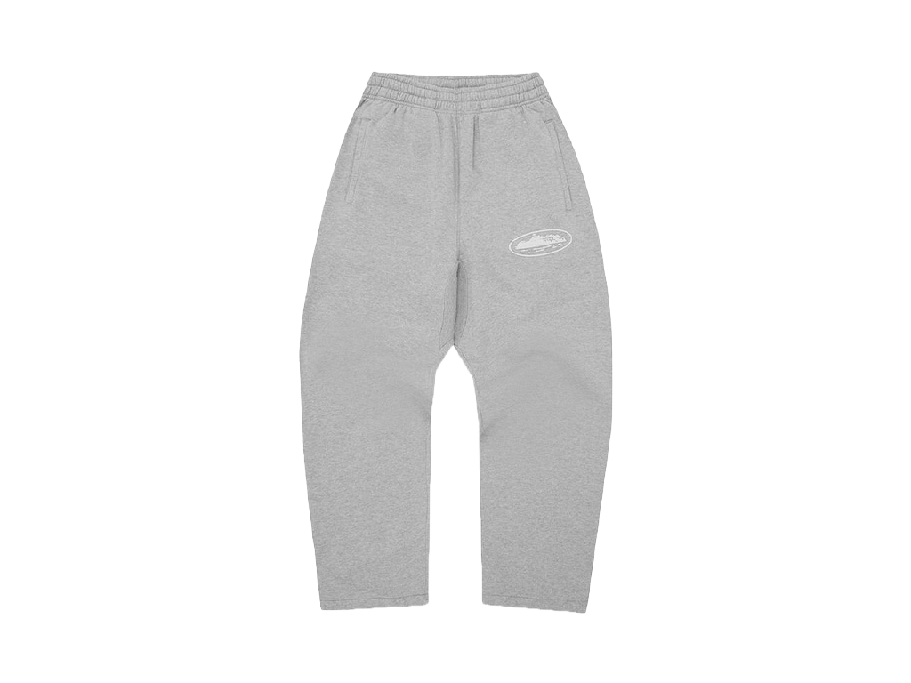 Corteiz Island Puff Print Open Hem Pant Heather Grey-Corteiz-pikastore.cz