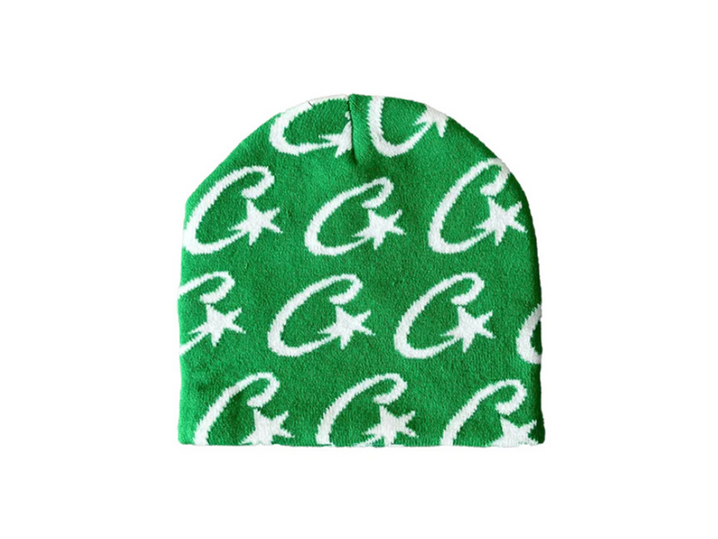 Corteiz Cstarz Monogram Beanie Green-Corteiz-pikastore.cz