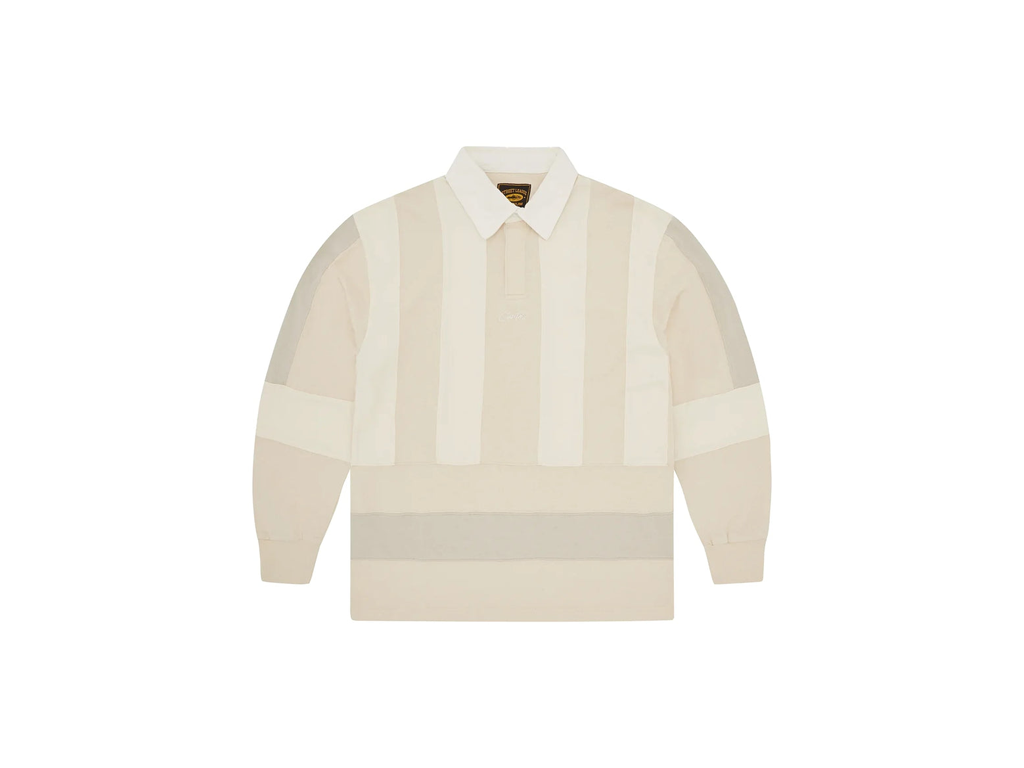 Corteiz Panel Strpez Rugby Shirt Cream-Corteiz-pikastore.cz