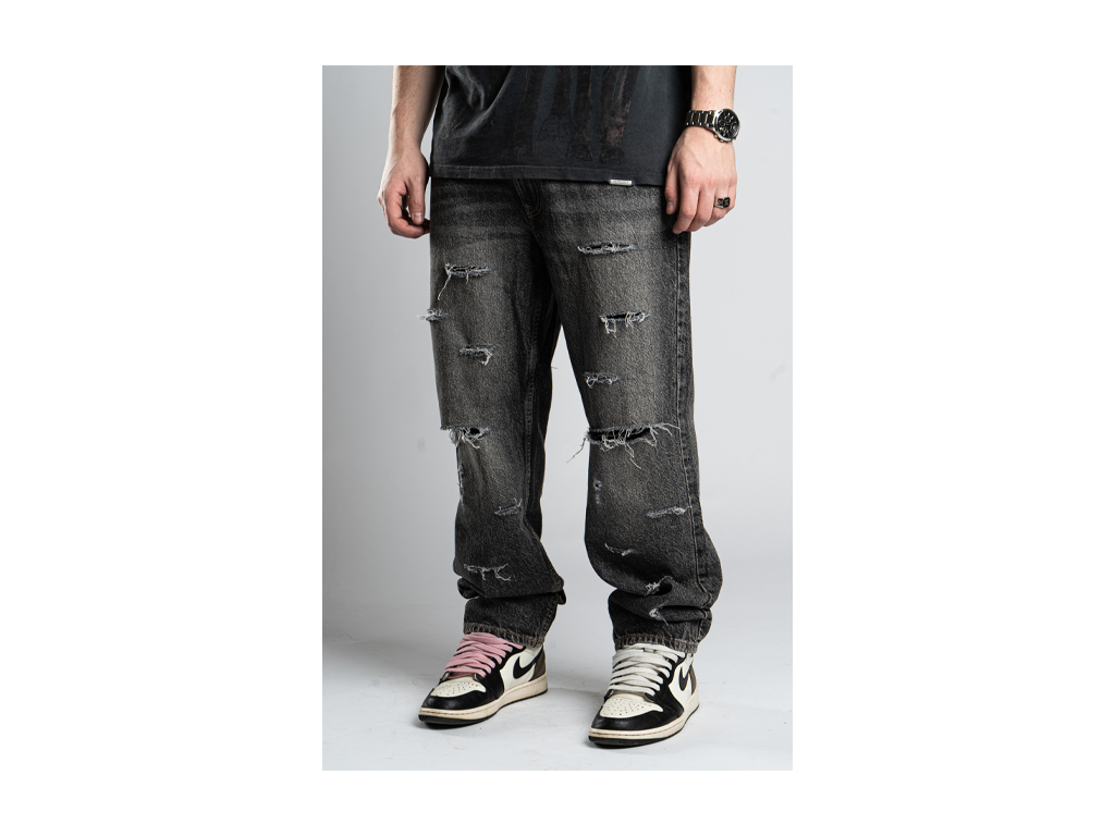 Custom Basic Distressed Jeans-Kalhoty-Custompantsprg-pikastore.cz