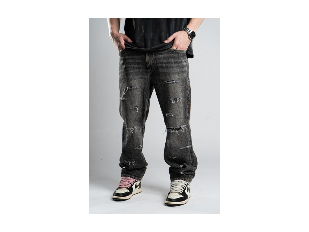 Custom Basic Distressed Jeans-Kalhoty-Custompantsprg-pikastore.cz