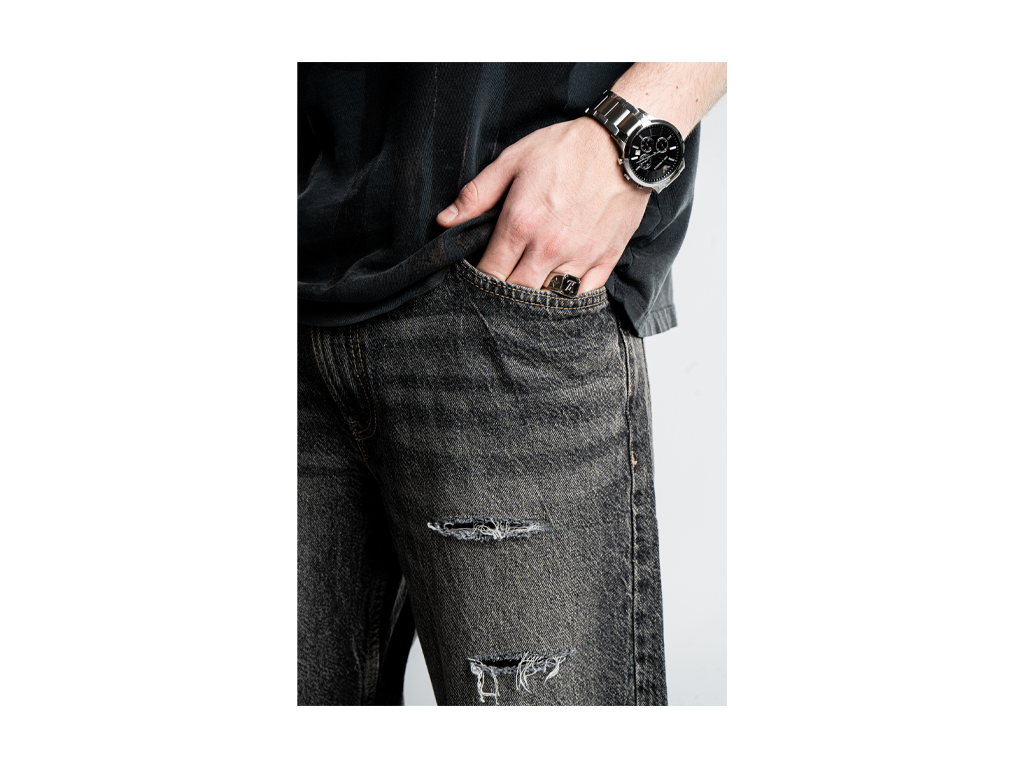 Custom Basic Distressed Jeans-Kalhoty-Custompantsprg-pikastore.cz