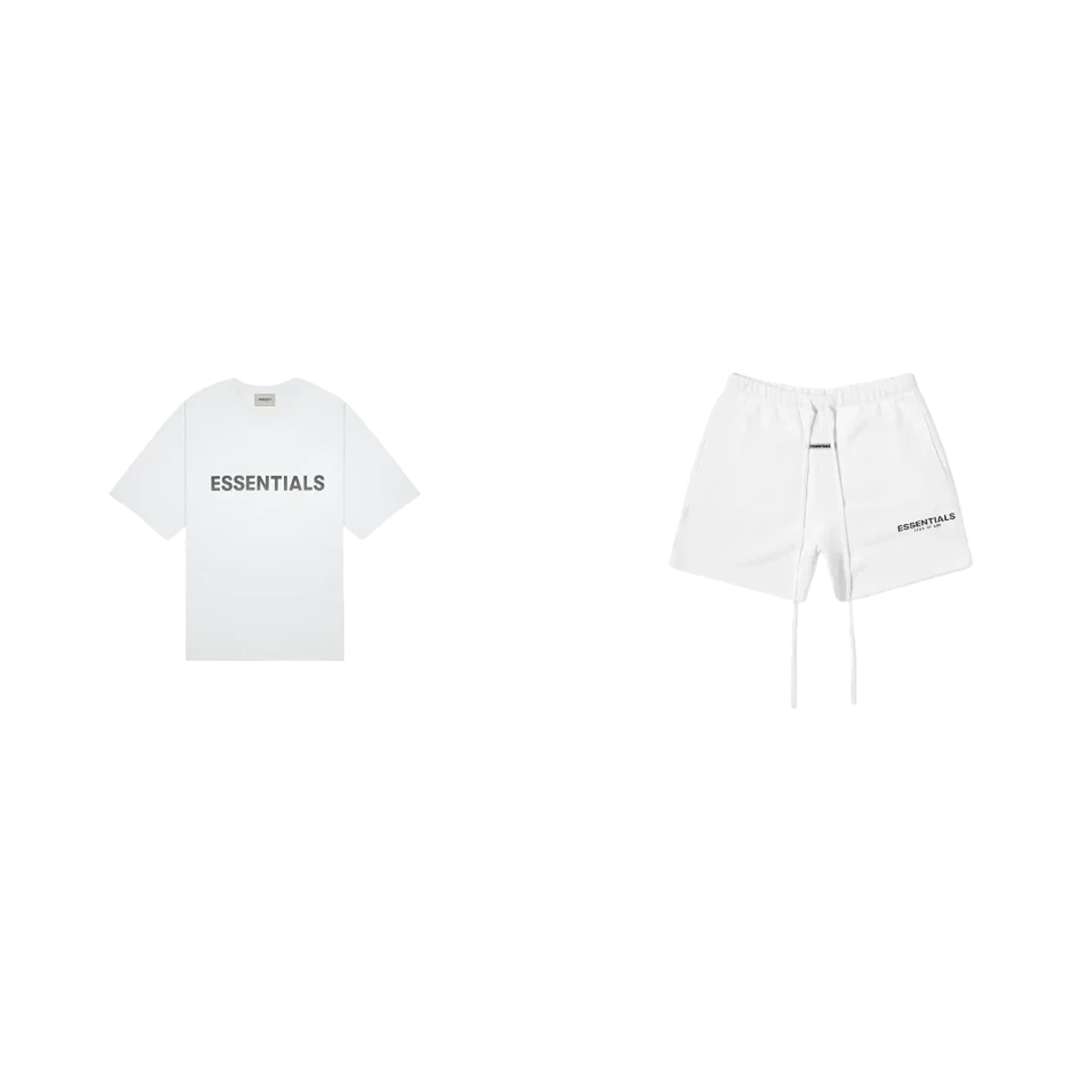 Fear of God Essentials S20 Shorts + S20 T-Shirt White - SET-Bundle-Fear of God-pikastore.cz