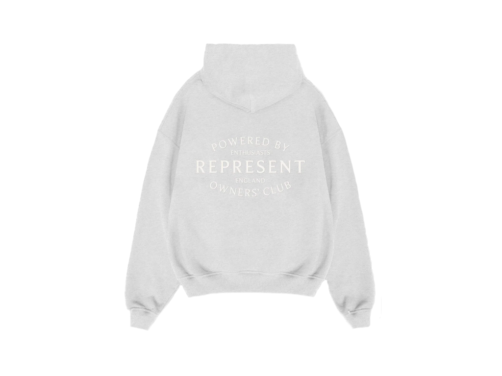 Represent Owners Club Stamp Zip Up Hoodie Ash Grey-Represent-pikastore.cz