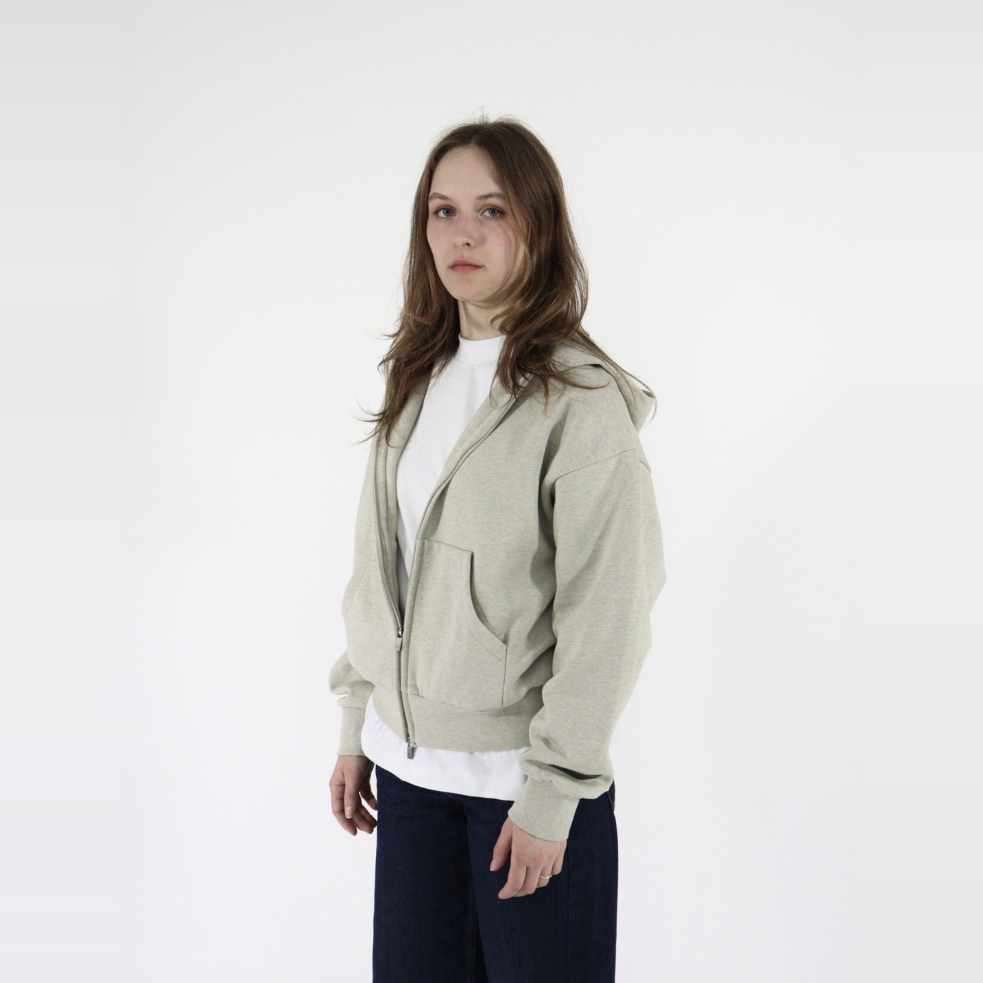 Fear of God Essentials S25 Zip Hoodie Heather Stone-Clothing-Fear of God-pikastore.cz