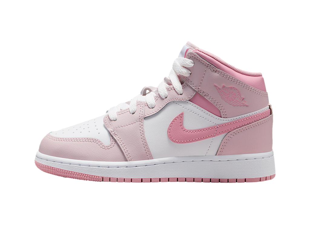 Jordan 1 Mid Pearl Pink White (GS)-Nike-pikastore.cz
