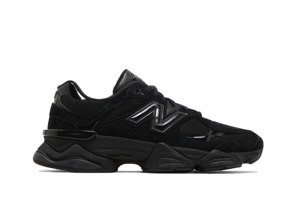 New Balance 9060 Triple Black Suede Patent-New Balance-pikastore.cz