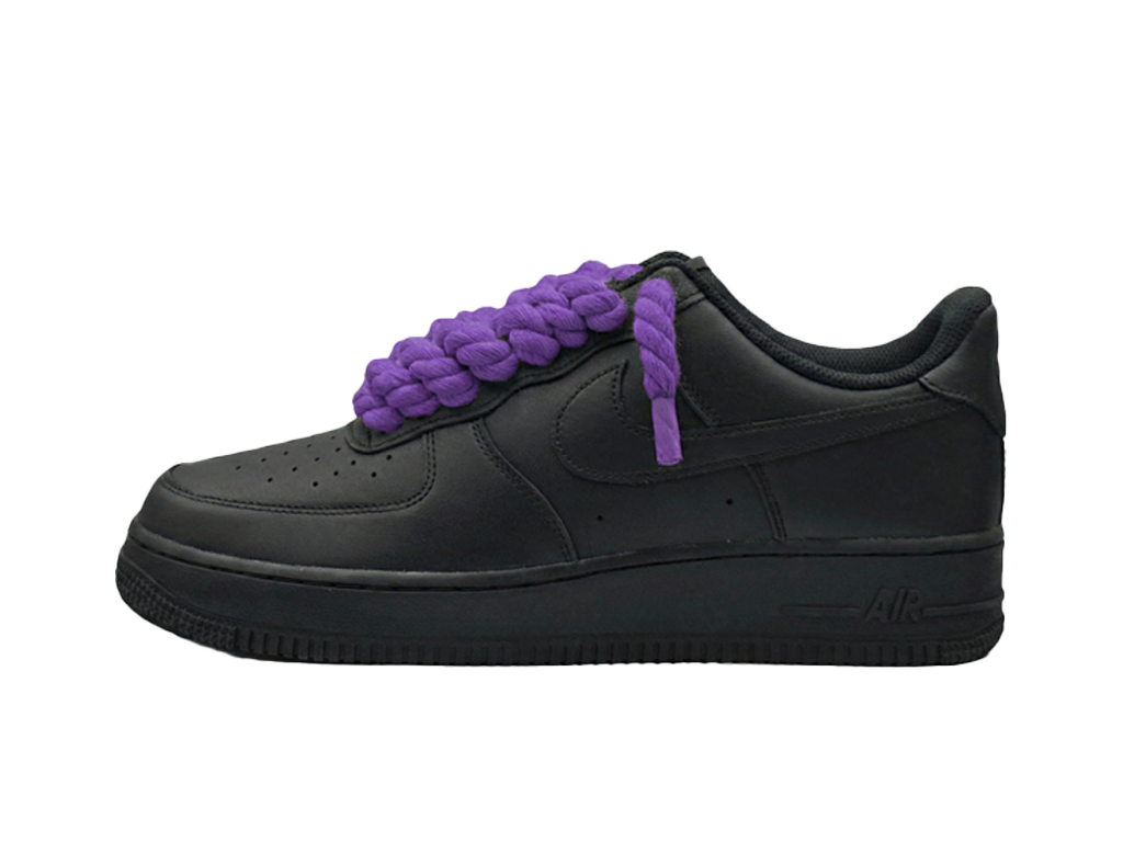 Nike Air Force 1 Black Low 07 Rope Laces Purple-Nike-pikastore.cz