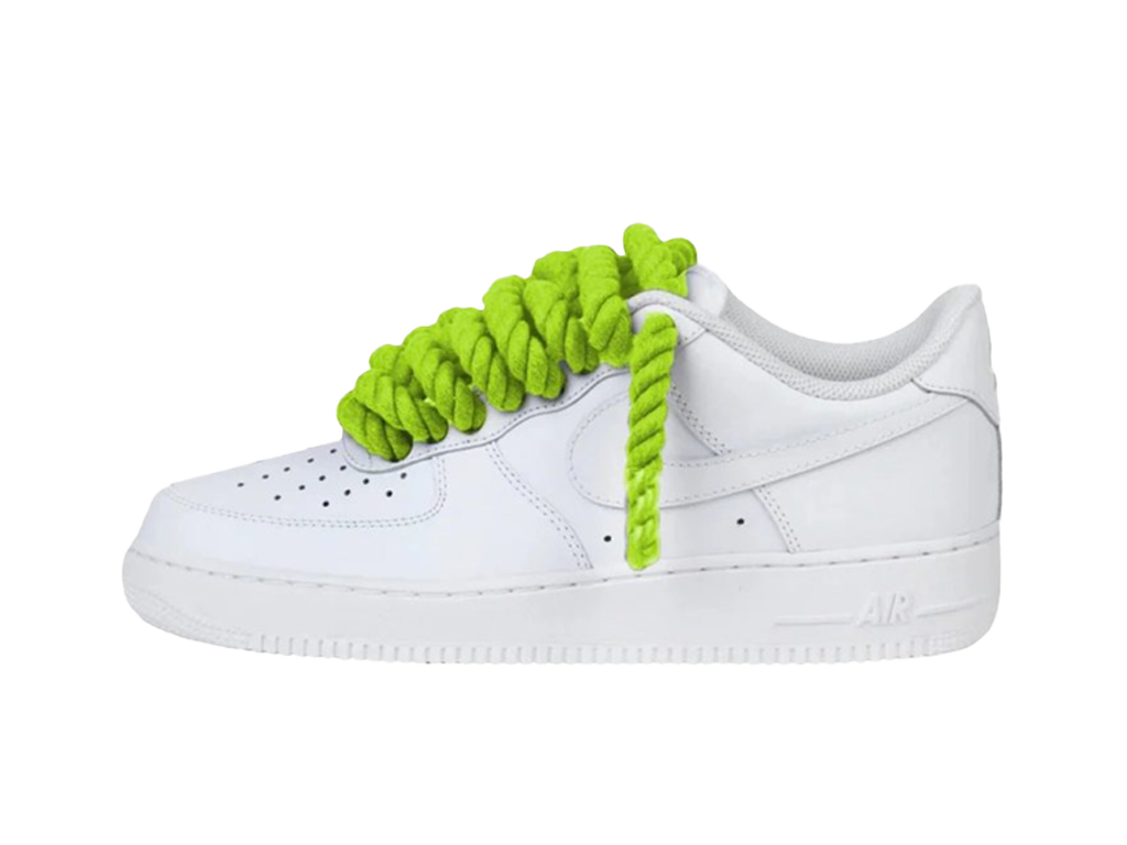 Nike Air Force 1 White Low 07 Rope Laces Lime Green-Nike-pikastore.cz