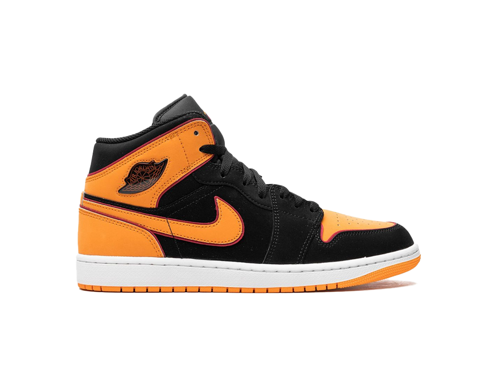 Nike Air Jordan 1 Mid Fat Tongue Black Orange-sneakers-Air Jordan-pikastore.cz