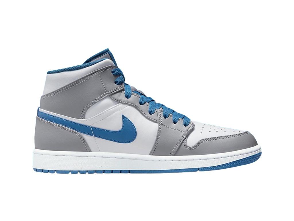 Nike Air Jordan 1 Mid True Blue Cement (GS)-sneakers-Air Jordan-pikastore.cz