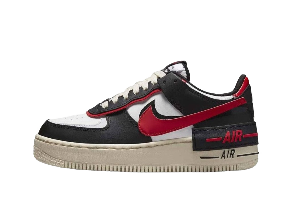 Nike Air Force 1 Low Shadow Summit White University Red Black (Women's)-sneakers-Nike-pikastore.cz