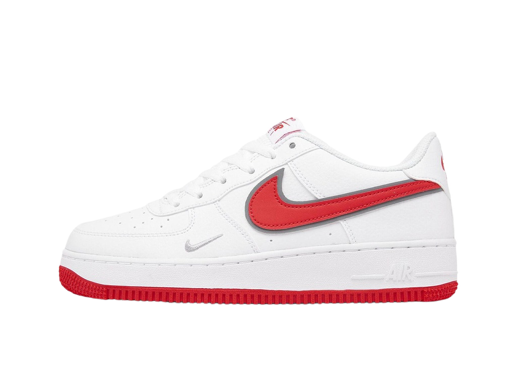 Nike Air Force 1 SE GS Mini Swoosh - White Habanero Red-Nike-pikastore.cz