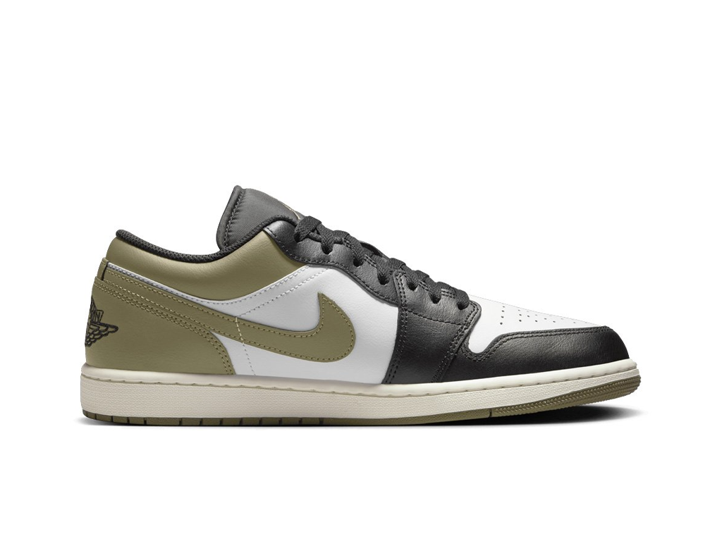 Nike Air Jordan 1 Low Black Toe Medium Olive-Air Jordan-pikastore.cz