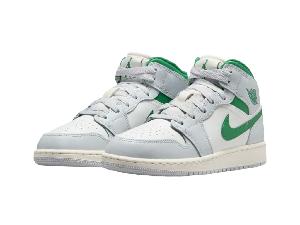 Nike Air Jordan 1 Mid GS Summit White Pine Green-Air Jordan-pikastore.cz