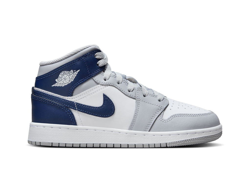 Nike Air Jordan 1 Mid GS Wolf Grey Midnight Navy-Air Jordan-pikastore.cz