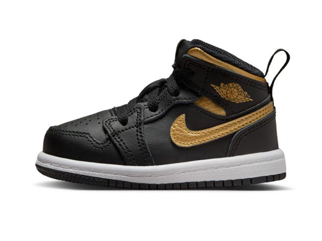 Nike Air Jordan 1 Mid TD Black Metallic Gold-Air Jordan-pikastore.cz