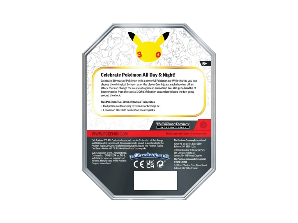 Pokémon TCG: 30th Celebration Sylveon ex Tin-Pokémon-pikastore.cz