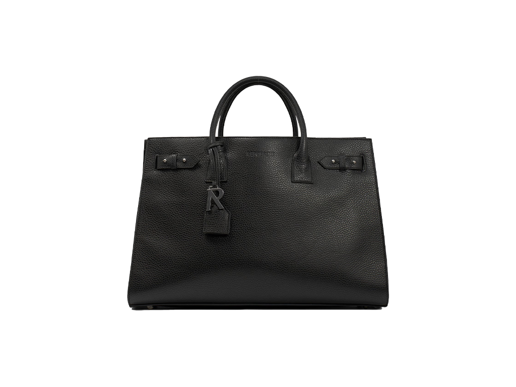 Represent Leather Tote Bag Textured Black-Represent-pikastore.cz
