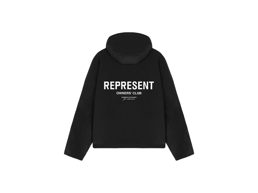 Represent Owners Club Nylon Pullover Jacket Black-Represent-pikastore.cz