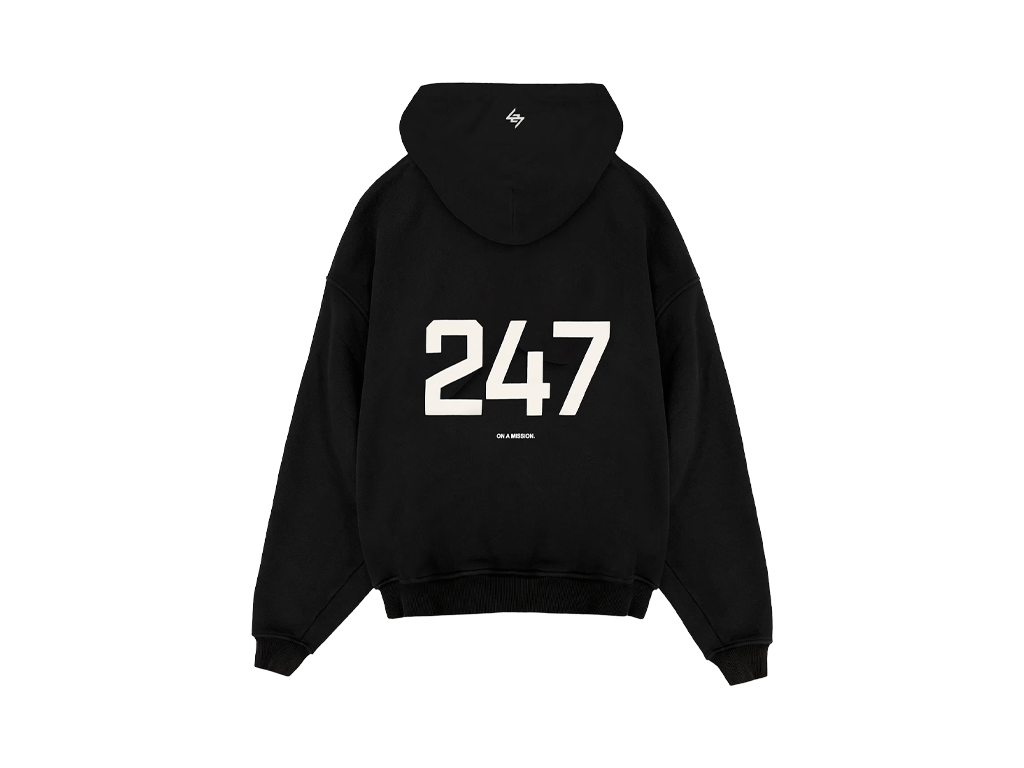 Represent 247 Oversized Hoodie Jet Black-Represent-pikastore.cz