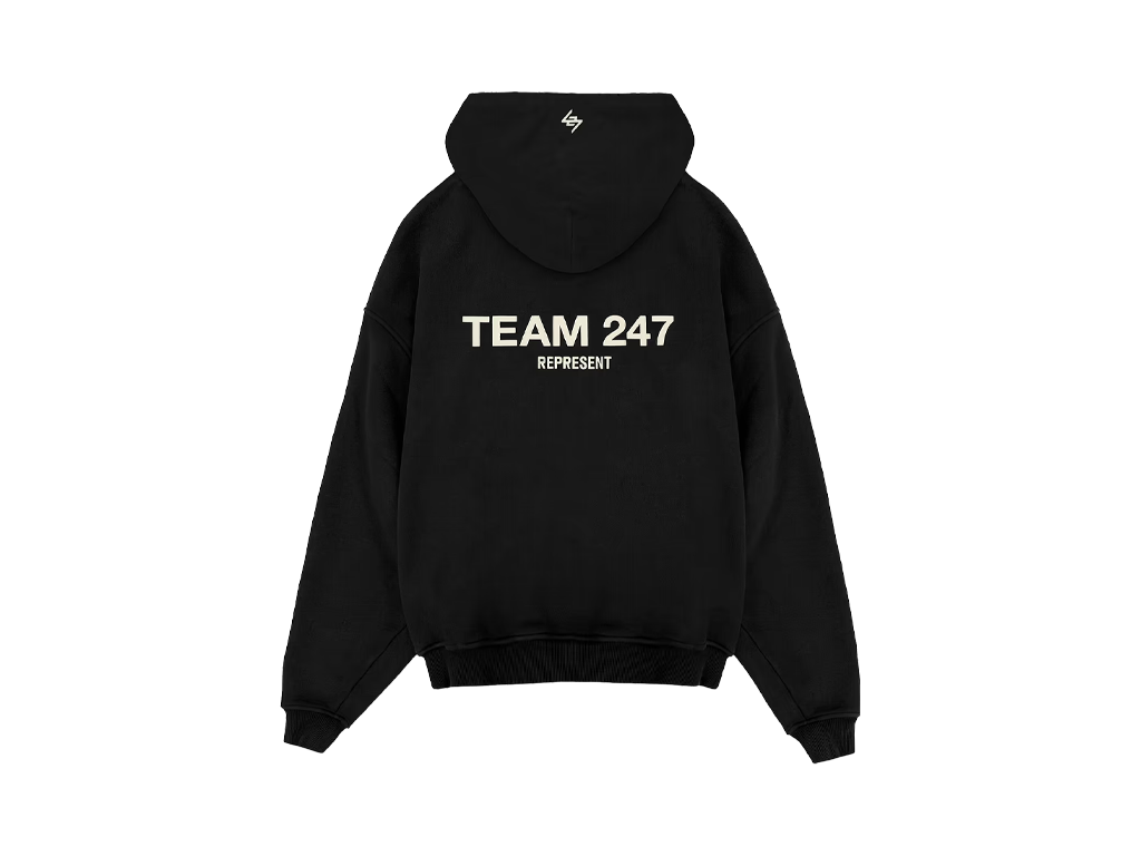 Represent Team 247 Oversized Hoodie Black-Represent-pikastore.cz