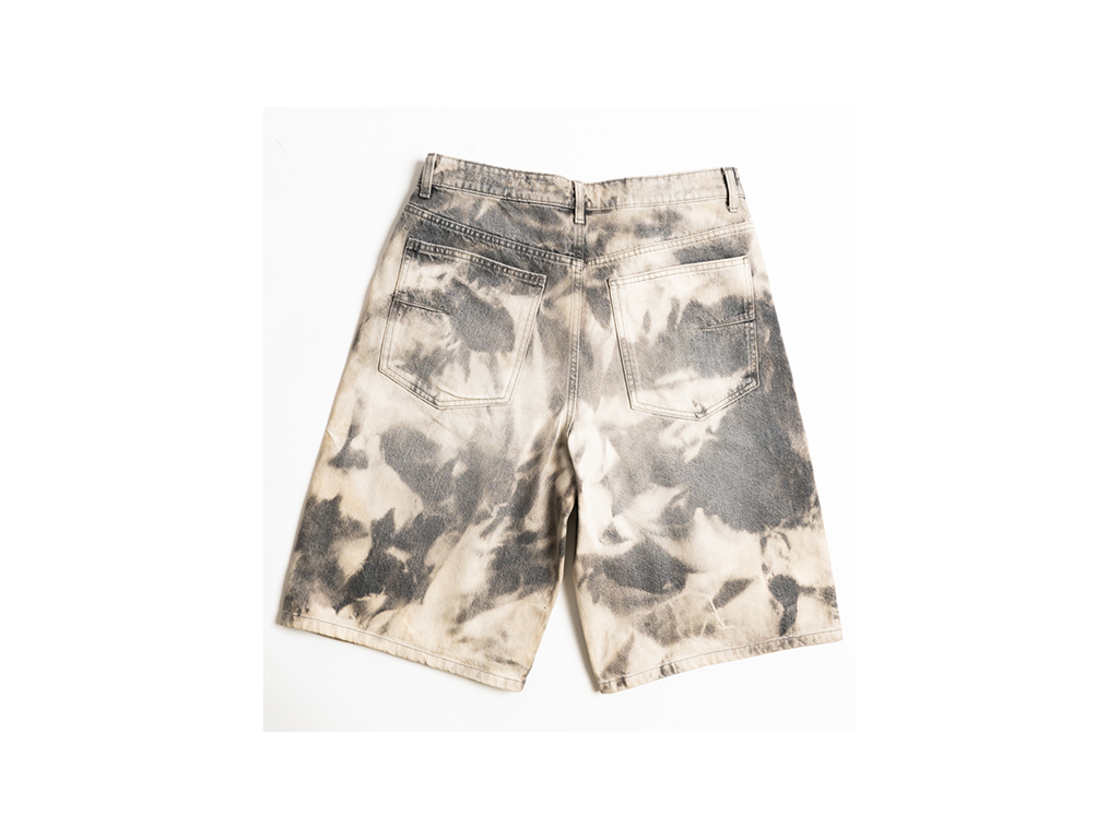 Custom Bleached Shorts Grey-Kalhoty-Custompantsprg-pikastore.cz
