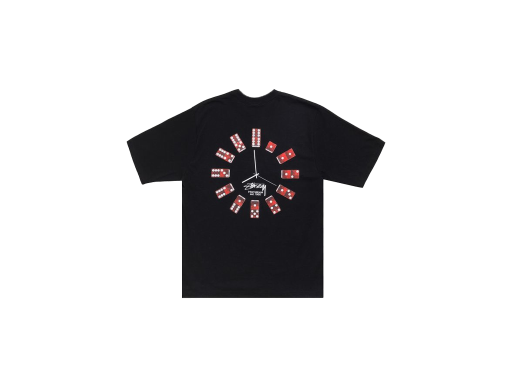 Stussy-Dice Clock T-Shirt Black