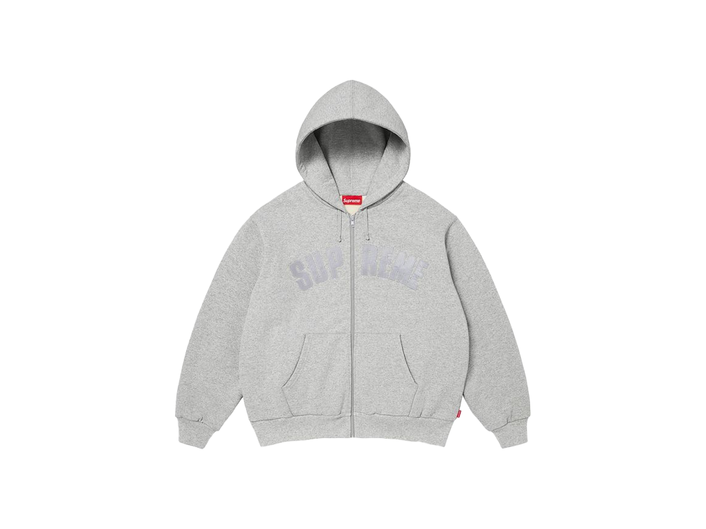Supreme Arc Thermal Lined Zip Up Hooded Sweatshirt Heather Grey-Supreme-pikastore.cz