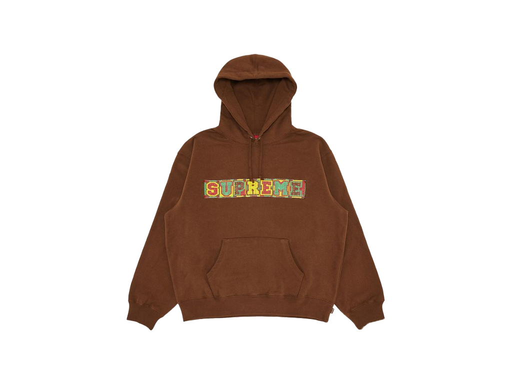 Supreme Beaded Hooded Sweatshirt Brown-Supreme-pikastore.cz