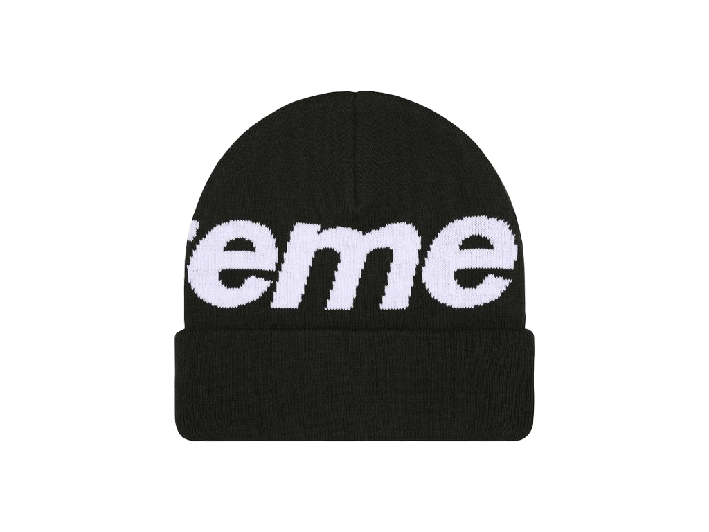 Supreme Big Logo Beanie (FW25) Black-Supreme-pikastore.cz