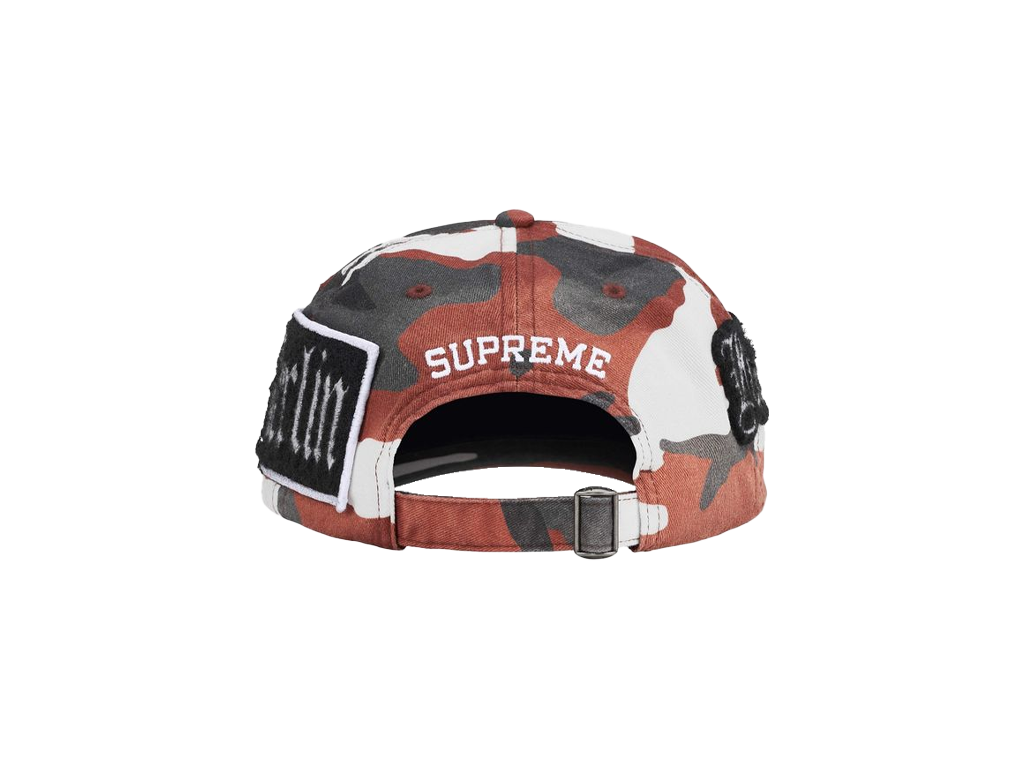 Supreme City Patches 6-Panel Hat Red Camo-Supreme-pikastore.cz
